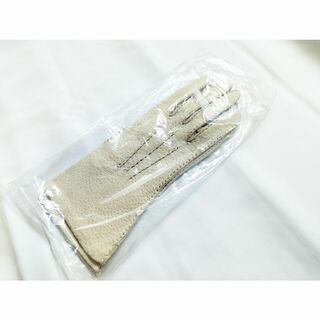 スペシャル 新品 ホワイトペッカリー 極上英国ヴィンテージ 7.5(手袋)