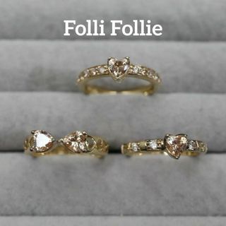 フォリフォリ(Folli Follie)の【匿名配送】 フォリフォリ リング 指輪 SV925 3つセット 11.5号(リング(指輪))