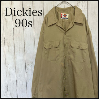 ディッキーズ(Dickies)のディッキーズ 長袖開襟ワークシャツワンポイント刺繍ロゴ90s Z1101(シャツ)