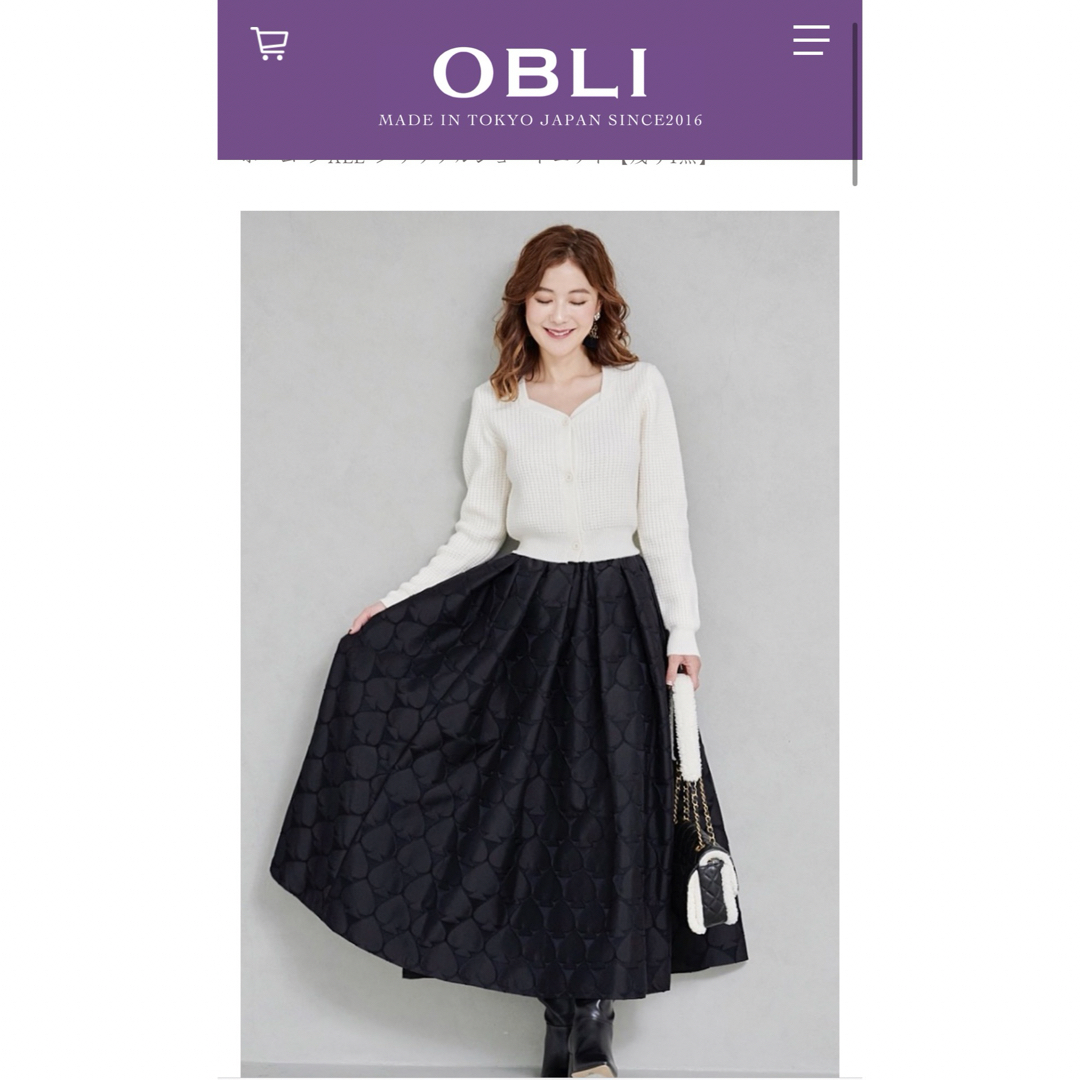 OBLI(オブリ)のOBLI  ワッフルショートニット レディースのトップス(ニット/セーター)の商品写真