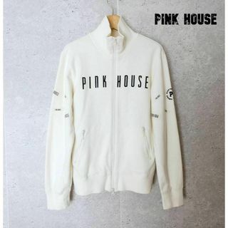 PINK HOUSE - 良品 綺麗 ピンクハウス ロゴ ワッペン ジップアップ スウェットジャケット