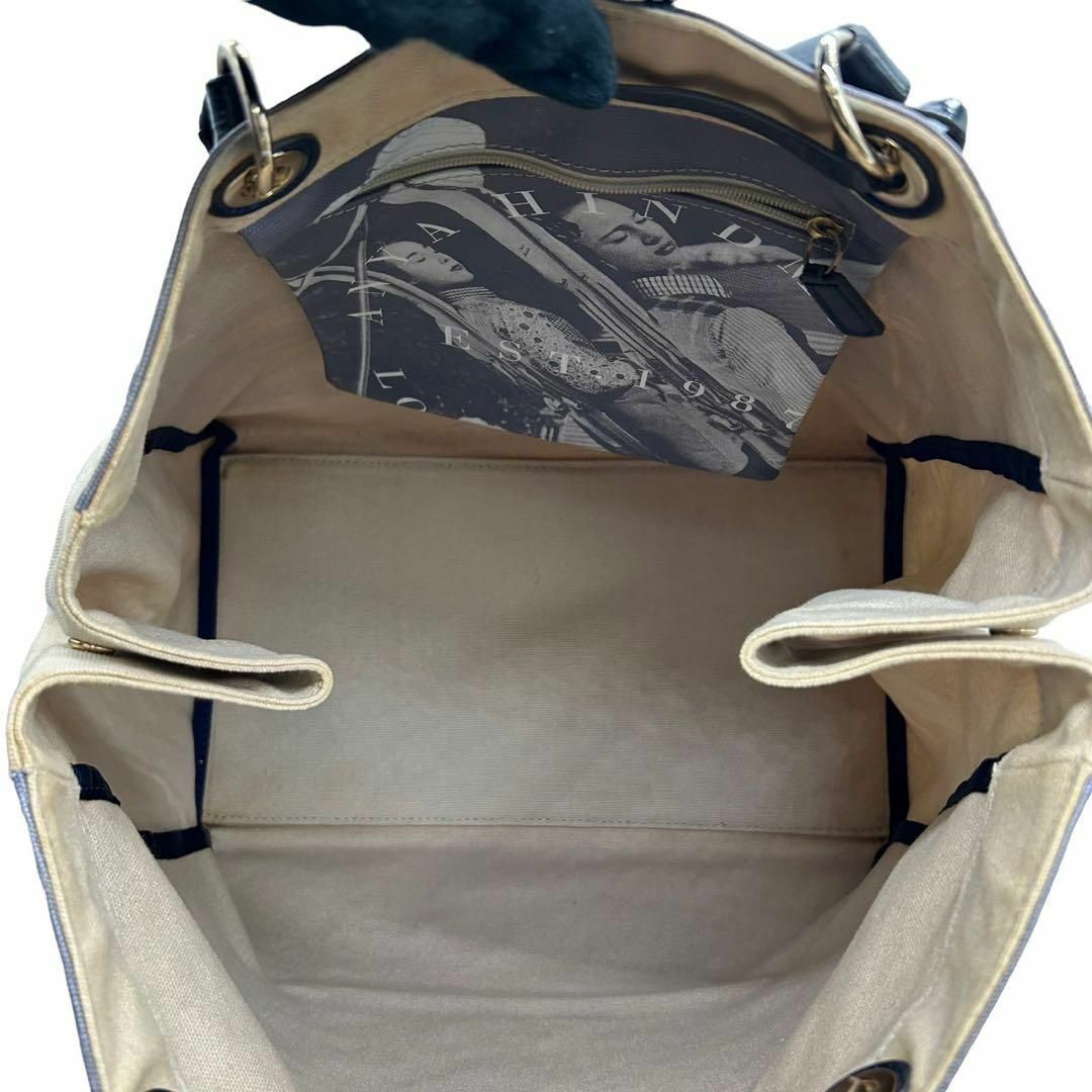 ANYA HINDMARCH(アニヤハインドマーチ)のアニヤハインドマーチ　s58 トートバッグ　総柄　プリント　キャンバス レディースのバッグ(トートバッグ)の商品写真