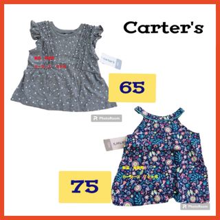 カーターズ(carter's)の【新品タグ付】女の子トップス(65/75)チュニック/花柄／ドット柄(タンクトップ/キャミソール)