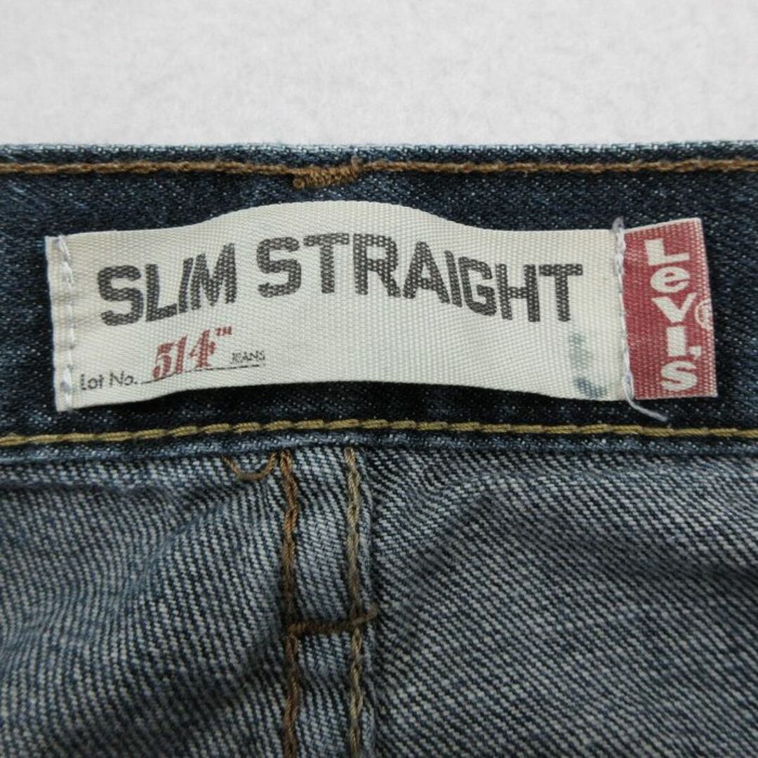 Levi's(リーバイス)のW36★古着 リーバイス Levis 514 ジーンズ メンズ コットン 紺 ネイビー デニム 24feb26 中古 ボトムス ジーパン Gパン ロング パンツ メンズのパンツ(ワークパンツ/カーゴパンツ)の商品写真