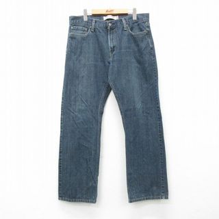 リーバイス(Levi's)のW36★古着 リーバイス Levis 514 ジーンズ メンズ コットン 紺 ネイビー デニム 24feb26 中古 ボトムス ジーパン Gパン ロング パンツ(ワークパンツ/カーゴパンツ)