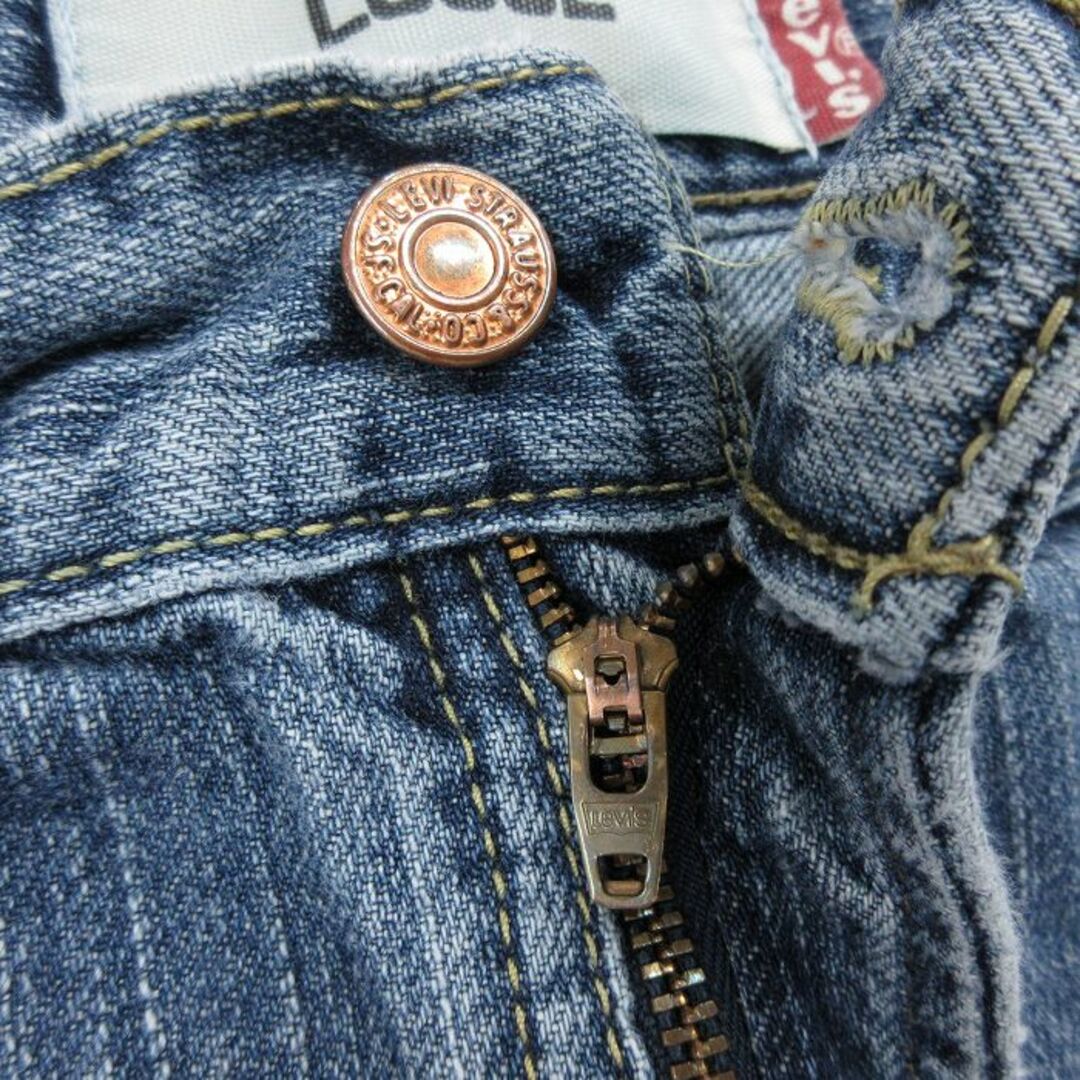 Levi's(リーバイス)のW38★古着 リーバイス Levis 569 ハーフ パンツ ショーツ メンズ コットン 紺 ネイビー デニム 24feb28 中古 ボトムス 短パン ショーパン ショート メンズのパンツ(ワークパンツ/カーゴパンツ)の商品写真