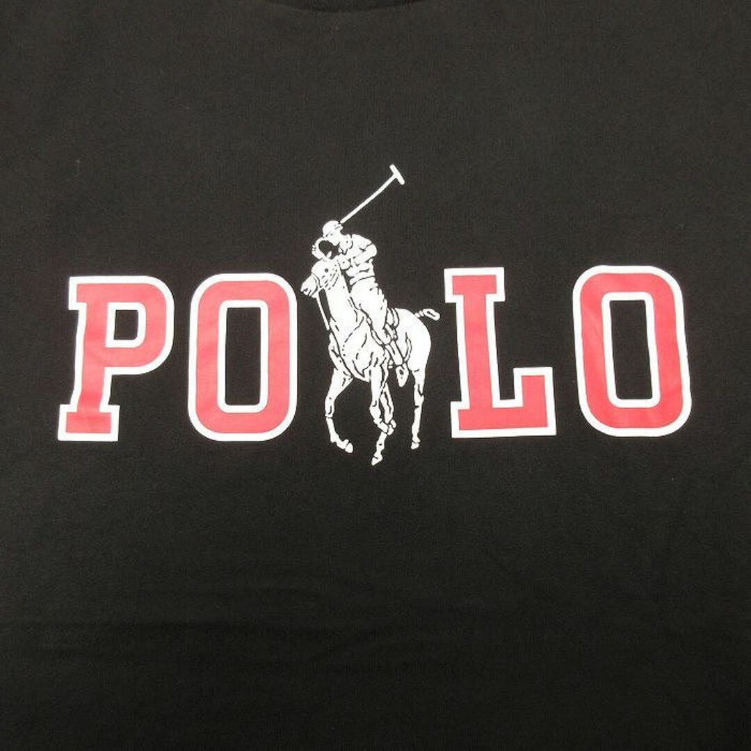 Ralph Lauren(ラルフローレン)のXL★古着 ラルフローレン Ralph Lauren 半袖 ブランド Tシャツ メンズ ビッグロゴ コットン クルーネック 黒 ブラック 24feb27 中古 メンズのトップス(Tシャツ/カットソー(半袖/袖なし))の商品写真