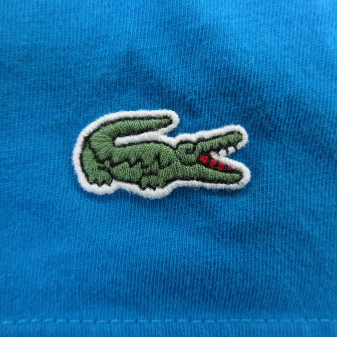 LACOSTE(ラコステ)のXL★古着 ラコステ LACOSTE 半袖 ブランド Tシャツ メンズ ワニ コットン クルーネック 青 ブルー 24feb27 中古 メンズのトップス(Tシャツ/カットソー(半袖/袖なし))の商品写真