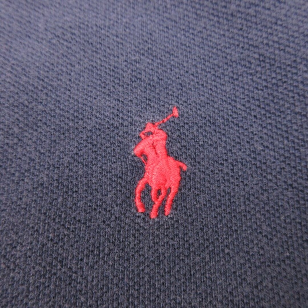 Ralph Lauren(ラルフローレン)のXL★古着 ラルフローレン Ralph Lauren 半袖 ブランド Tシャツ メンズ ワンポイント 鹿の子 大きいサイズ コットン Vネック 濃紺 ネイビー 24feb28 中古 メンズのトップス(Tシャツ/カットソー(半袖/袖なし))の商品写真