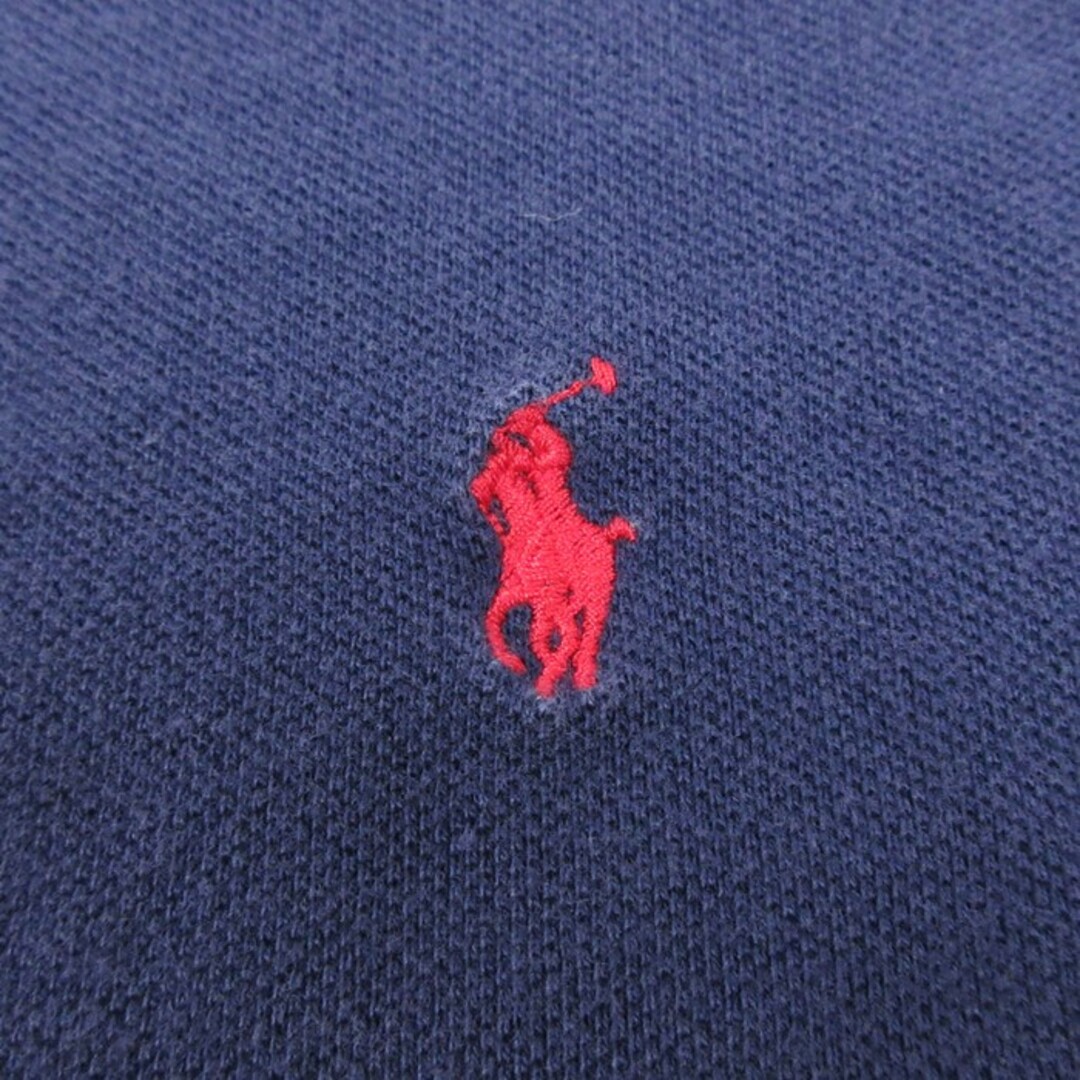 Ralph Lauren(ラルフローレン)のXL★古着 ラルフローレン Ralph Lauren 半袖 ブランド Tシャツ メンズ 90年代 90s ワンポイントロゴ 鹿の子 コットン Vネック 濃紺 ネイビー 【spe】 24feb28 中古 メンズのトップス(Tシャツ/カットソー(半袖/袖なし))の商品写真