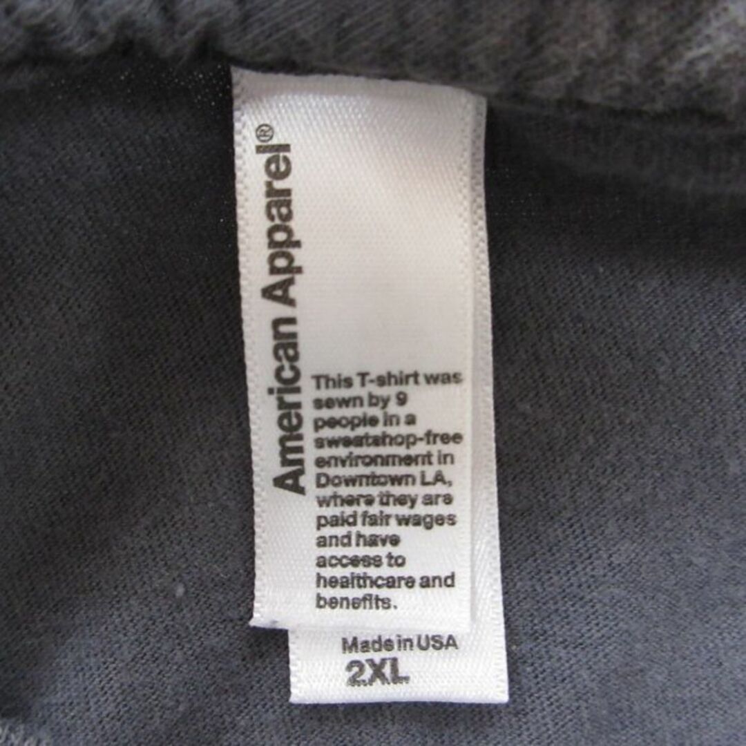 American Apparel(アメリカンアパレル)のXL★古着 アメリカンアパレル AMERICAN APPAREL 半袖 Tシャツ メンズ スカル 大きいサイズ コットン クルーネック USA製 グレー 【spe】 24feb28 中古 メンズのトップス(Tシャツ/カットソー(半袖/袖なし))の商品写真