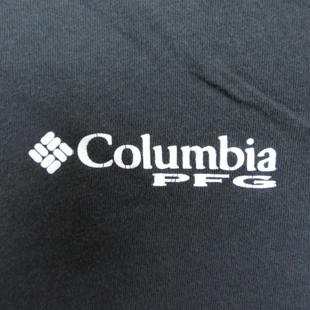 Columbia(コロンビア)のXL★古着 コロンビア COLUMBIA Columbia 半袖 ブランド Tシャツ メンズ ワンポイントロゴ 釣り PFG 大きいサイズ コットン クルーネック 濃グレー 24feb28 中古 メンズのトップス(Tシャツ/カットソー(半袖/袖なし))の商品写真