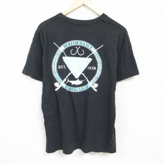 コロンビア(Columbia)のXL★古着 コロンビア COLUMBIA Columbia 半袖 ブランド Tシャツ メンズ ワンポイントロゴ 釣り PFG 大きいサイズ コットン クルーネック 濃グレー 24feb28 中古(Tシャツ/カットソー(半袖/袖なし))