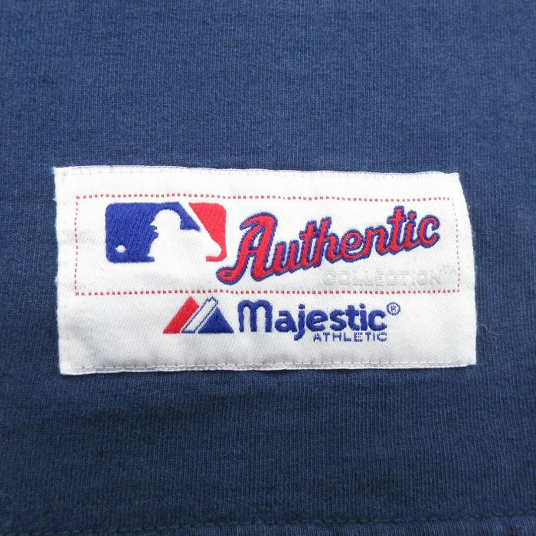 Majestic(マジェスティック)のXL★古着 マジェスティック 半袖 ビンテージ Tシャツ メンズ 00年代 00s MLB ボストンレッドソックス 大きいサイズ クルーネック 紺 ネイビー メジャーリーグ ベースボール 野球 24feb26 中古 メンズのトップス(Tシャツ/カットソー(半袖/袖なし))の商品写真