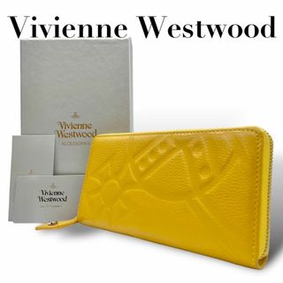 ヴィヴィアンウエストウッド(Vivienne Westwood)の未使用級　ヴィヴィアンウエストウッド　h2 ビッグオーブ　長財布　イエロー(Tシャツ(半袖/袖なし))