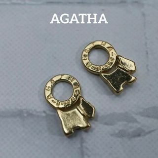 AGATHA - 【匿名配送】 AGATHA アガタ チャーム 2つセット ロゴ 犬 ゴールド 2