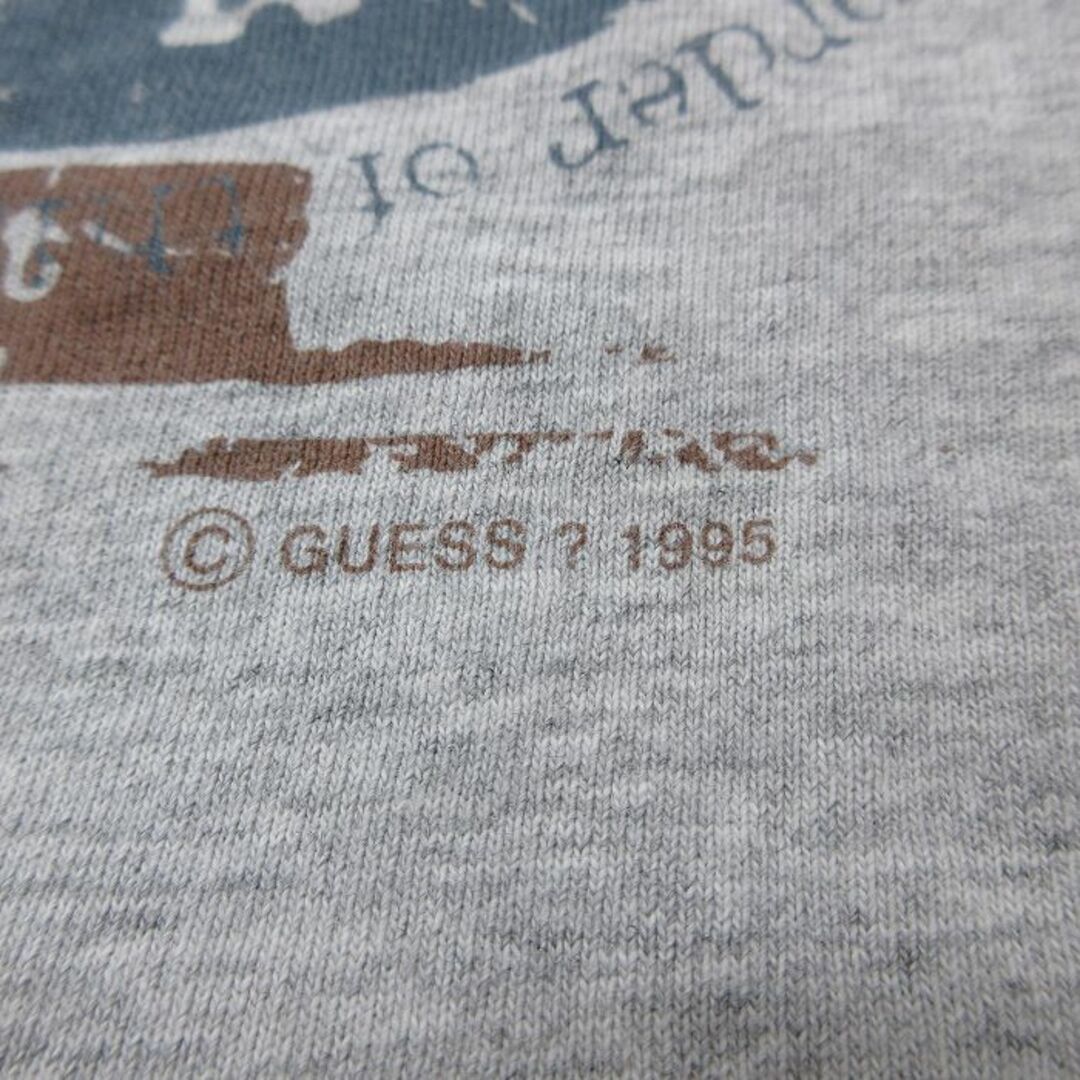 GUESS(ゲス)のXL★古着 ゲス GUESS 半袖 ビンテージ ブランド Tシャツ メンズ 90年代 90s 清静喬天下正 コットン クルーネック USA製 グレー 霜降り 【spe】 24feb28 中古 メンズのトップス(Tシャツ/カットソー(半袖/袖なし))の商品写真