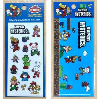 ヒステリックミニ(HYSTERIC MINI)のヒスミニ☆正規品☆新品☆マリオ☆ステッカー☆2シートセット☆シール☆ゲーム機など(しおり/ステッカー)