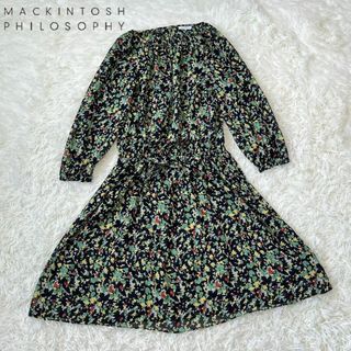 マッキントッシュフィロソフィー(MACKINTOSH PHILOSOPHY)のマッキントッシュフィロソフィー　花柄　ワンピース(ひざ丈ワンピース)