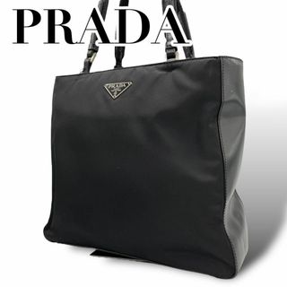 プラダ(PRADA)の美品　PRADA プラダ　D5 ナイロン　トートバッグ　ハンドバッグ　三角ロゴ(トートバッグ)