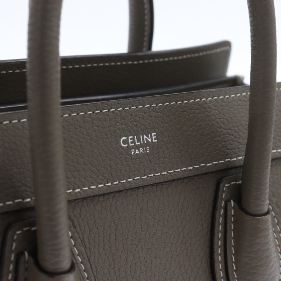 celine(セリーヌ)のCELINE セリーヌ ナノラゲージショッパー 2WAY カーフスキン レザー ショルダーバッグ ハンドバッグ ベージュ 189243DRU.09SO レディースのバッグ(ショルダーバッグ)の商品写真