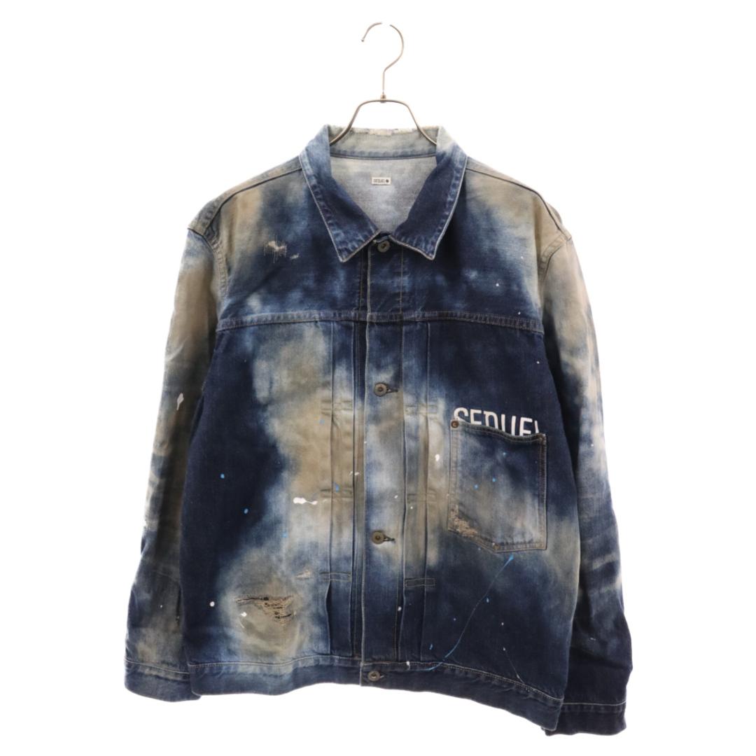 SEQUEL シークエル 21AW×Fragment Design Paint Damage Denim SEQUEL シークエル 21AW×Fragment Design Paint Damage Denim