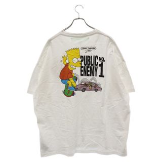 オフホワイト(OFF-WHITE)のOFF-WHITE オフホワイト 19SS×The Simpsons Bart Public Enemy Mega Over Tee シンプソンズ バートパブリックエナミーメガオーバー 半袖Tシャツカットソー ホワイト OMAA066S19185033(Tシャツ/カットソー(半袖/袖なし))