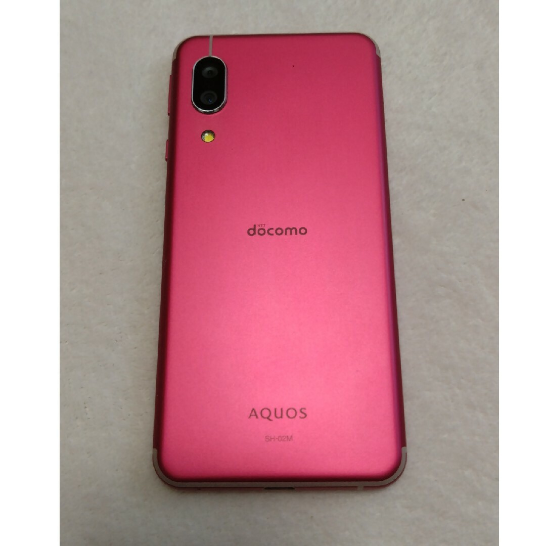 AQUOS(アクオス)のSHARP AQUOS sense3 SH-02M Deep Pink（中古） スマホ/家電/カメラのスマートフォン/携帯電話(スマートフォン本体)の商品写真