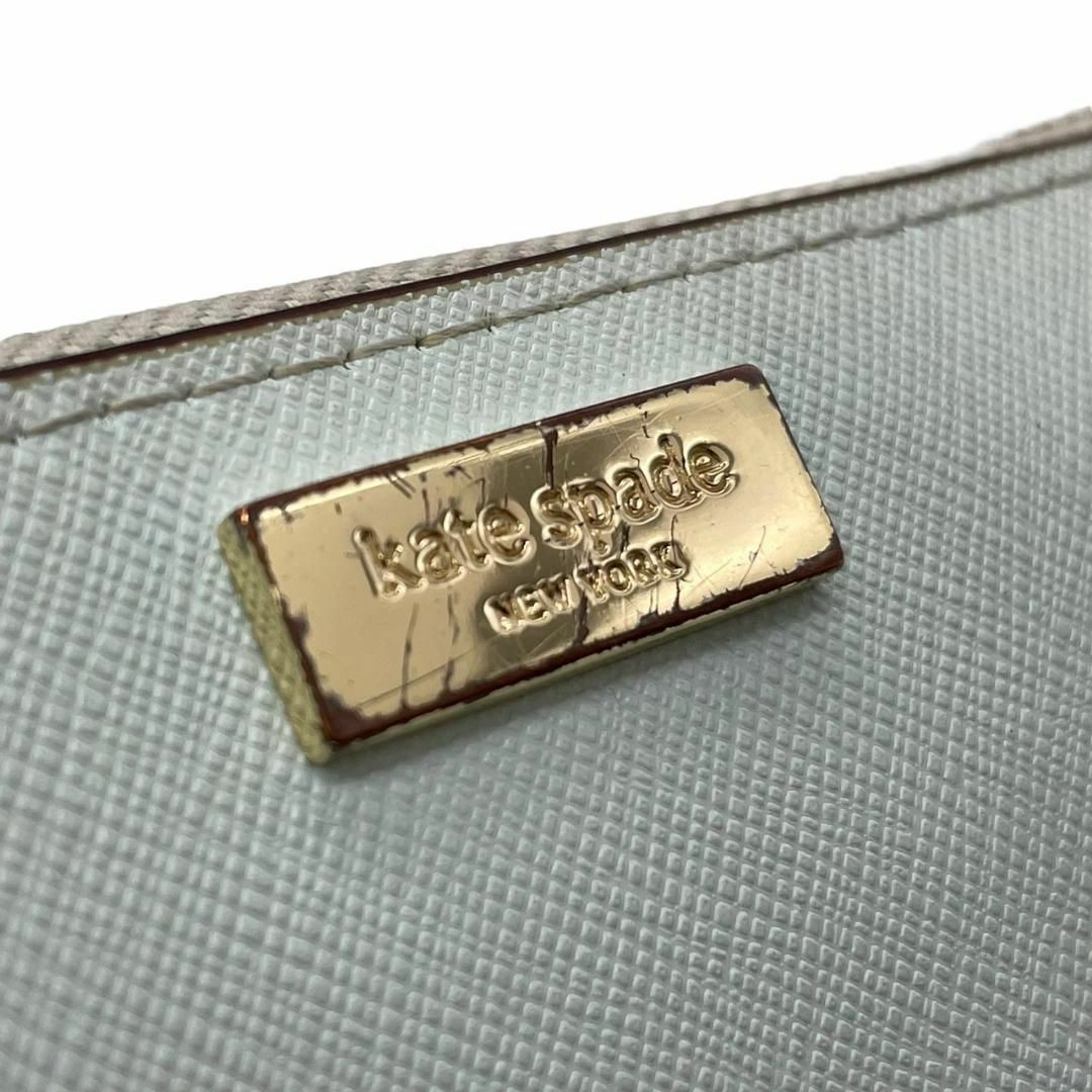 kate spade new york(ケイトスペードニューヨーク)のKATE SPADE ケイトスペード　M2 長財布　サフィアーノレザー　水色 レディースのトップス(Tシャツ(半袖/袖なし))の商品写真