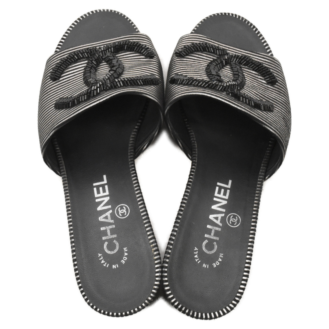 CHANEL(シャネル)のCHANEL シャネル 19P ココマーク レザー ミュール サンダル G34681 ブラック レディースの靴/シューズ(サンダル)の商品写真