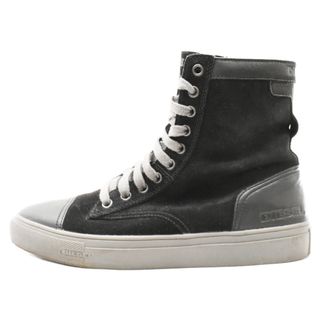 ディーゼル(DIESEL)のDIESEL ディーゼル RIOT ライオット スエード ハイカットスニーカー ブラック US7.5/25.5cm Y01573 P0842 T6038(スニーカー)