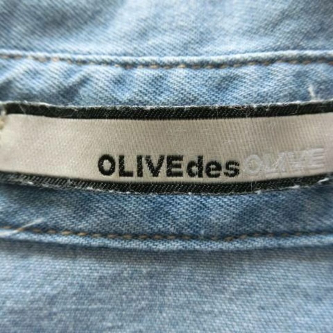 OLIVEdesOLIVE(オリーブデオリーブ)のオリーブデオリーブ　薄手デニムシャツブラウス　M レディースのトップス(シャツ/ブラウス(長袖/七分))の商品写真