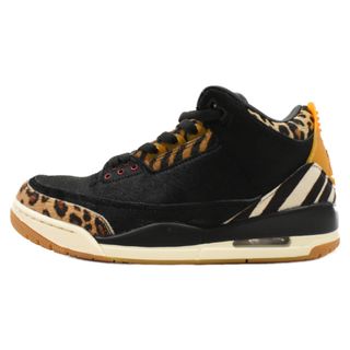 ナイキ(NIKE)のNIKE ナイキ AIR JORDAN 3 RETRO SE ANIMAL エアジョーダン3 アニマル ハラコ ローカットスニーカー ブラック/ブラウン US9.5/27.5cm CK4344-002(スニーカー)