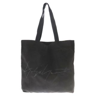 Yohji Yamamoto - Yohji Yamamoto POUR HOMME ヨウジヤマモト プールオム NOVELTY TOTE BAG シグネチャーロゴ コットンキャンバストートバッグ ブラック ノベルティ 青山本店限定