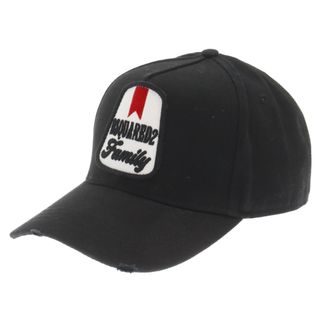 ディースクエアード(DSQUARED2)のDSQUARED2 ディースクエアード family BaseBall Cap ダメージ加工 ベースボールキャップ BCM0500 ブラック(キャップ)