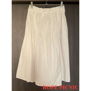 ロペピクニック(Rope' Picnic)のROPE PICNIC 白フレアスカート(ひざ丈スカート)