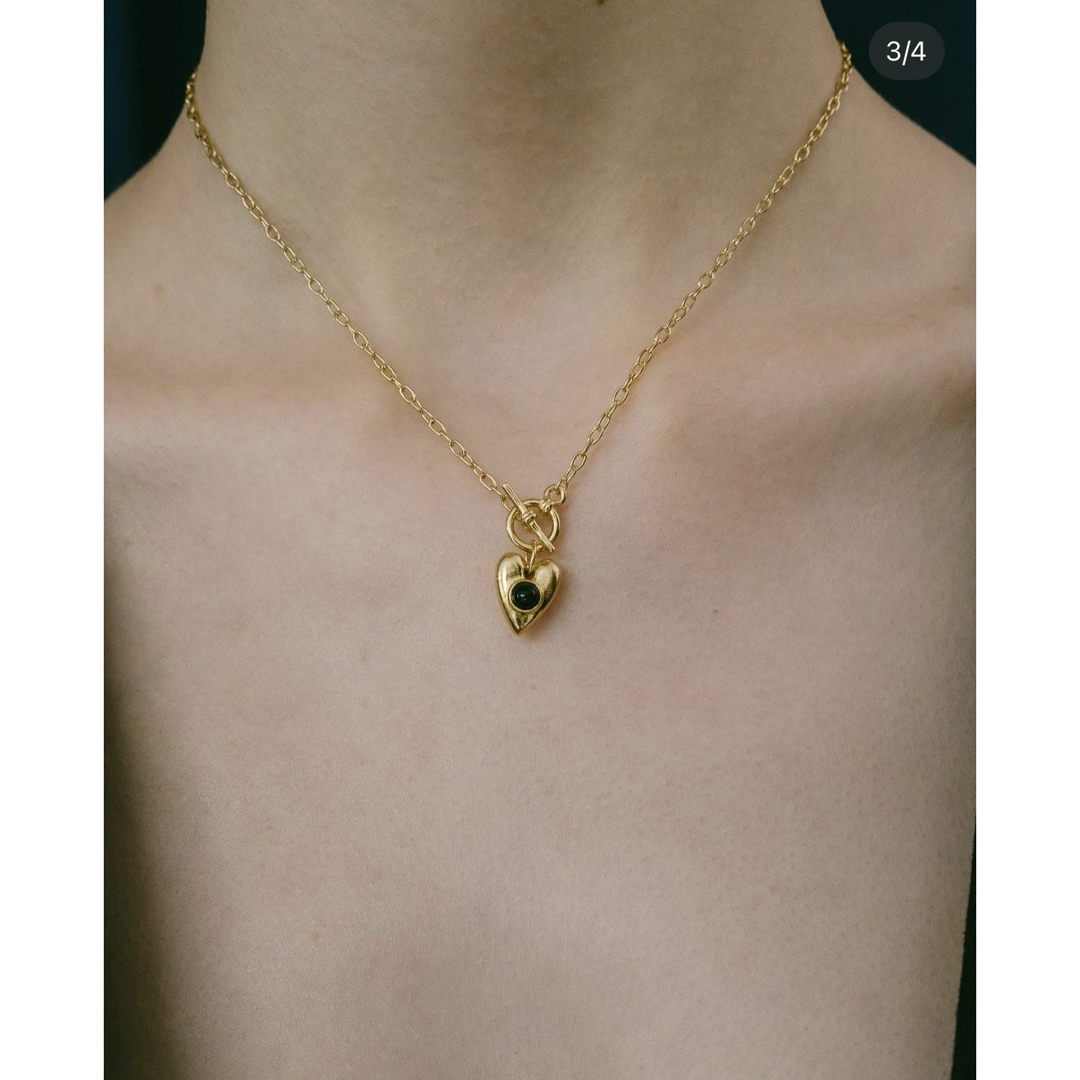 Marte(マルテ)のsykia Stone Heart Necklace レディースのアクセサリー(ネックレス)の商品写真