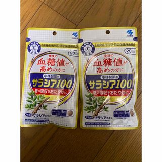 コバヤシセイヤク(小林製薬)の小林製薬 サラシア100 20日分 2袋セット 賞味期限 26年8月(その他)