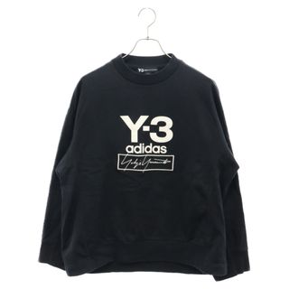 Y-3 ワイスリー フロントロゴクルーネックスウェットトレーナー ブラック