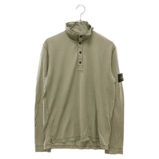 ストーンアイランド(STONE ISLAND)のSTONE ISLAND ストーンアイランド ワッペン付き コットンシルクウール ハイネック 長袖ポロシャツ カーキ 47152035(ポロシャツ)