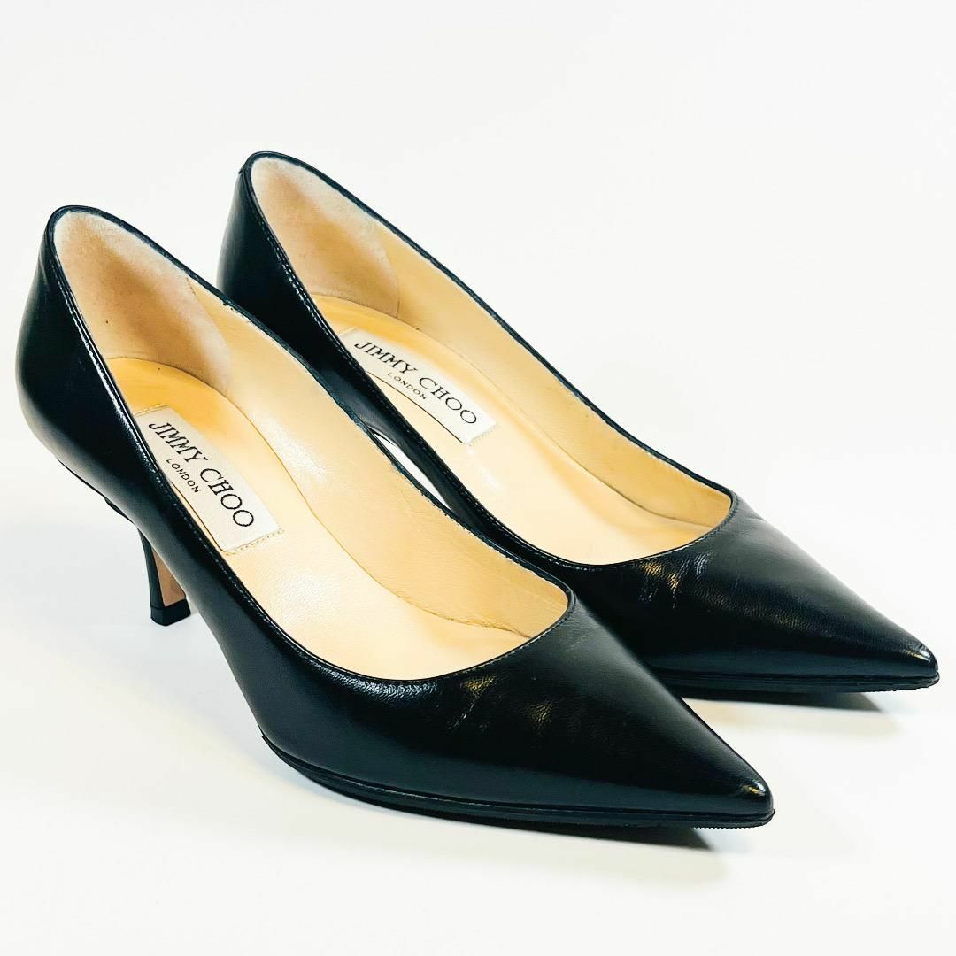 JIMMY CHOO(ジミーチュウ)のJIMMY CHOO パンプス 黒 #34 1/2 レディースの靴/シューズ(ハイヒール/パンプス)の商品写真