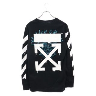 オフホワイト(OFF-WHITE)のOFF-WHITE オフホワイト 20SS Dripping Arrows L/S Tee ドリッピングアロー長袖Tシャツ ブラック カットソー OMAA001R20185005(Tシャツ/カットソー(半袖/袖なし))