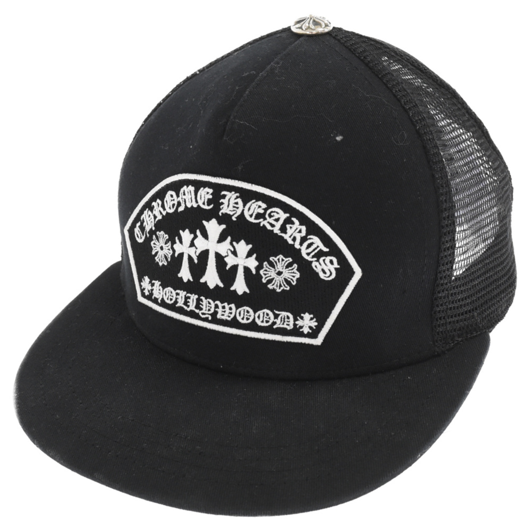 Chrome Hearts(クロムハーツ)のCHROME HEARTS クロムハーツ King Taco Trucker Cap キングタコ セメタリークロス トラッカーメッシュキャップ 帽子 ブラック メンズの帽子(キャップ)の商品写真