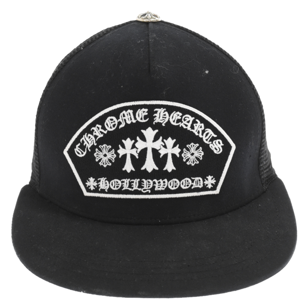 Chrome Hearts(クロムハーツ)のCHROME HEARTS クロムハーツ King Taco Trucker Cap キングタコ セメタリークロス トラッカーメッシュキャップ 帽子 ブラック メンズの帽子(キャップ)の商品写真