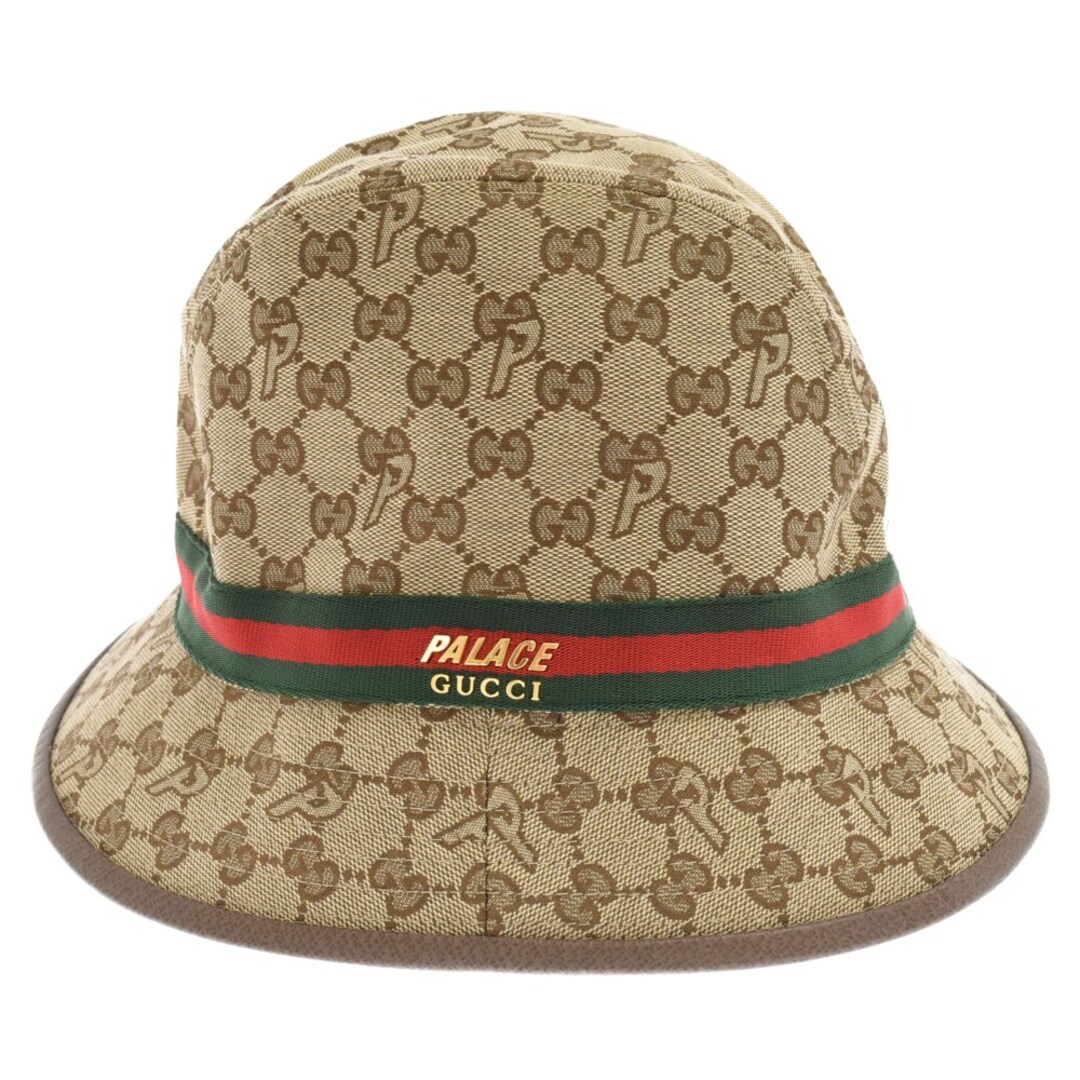 Gucci(グッチ)のGUCCI グッチ ×PALACE パレス GGキャンバス ロゴ ハット 帽子 726133 4HAUZ ベージュ メンズの帽子(ハット)の商品写真