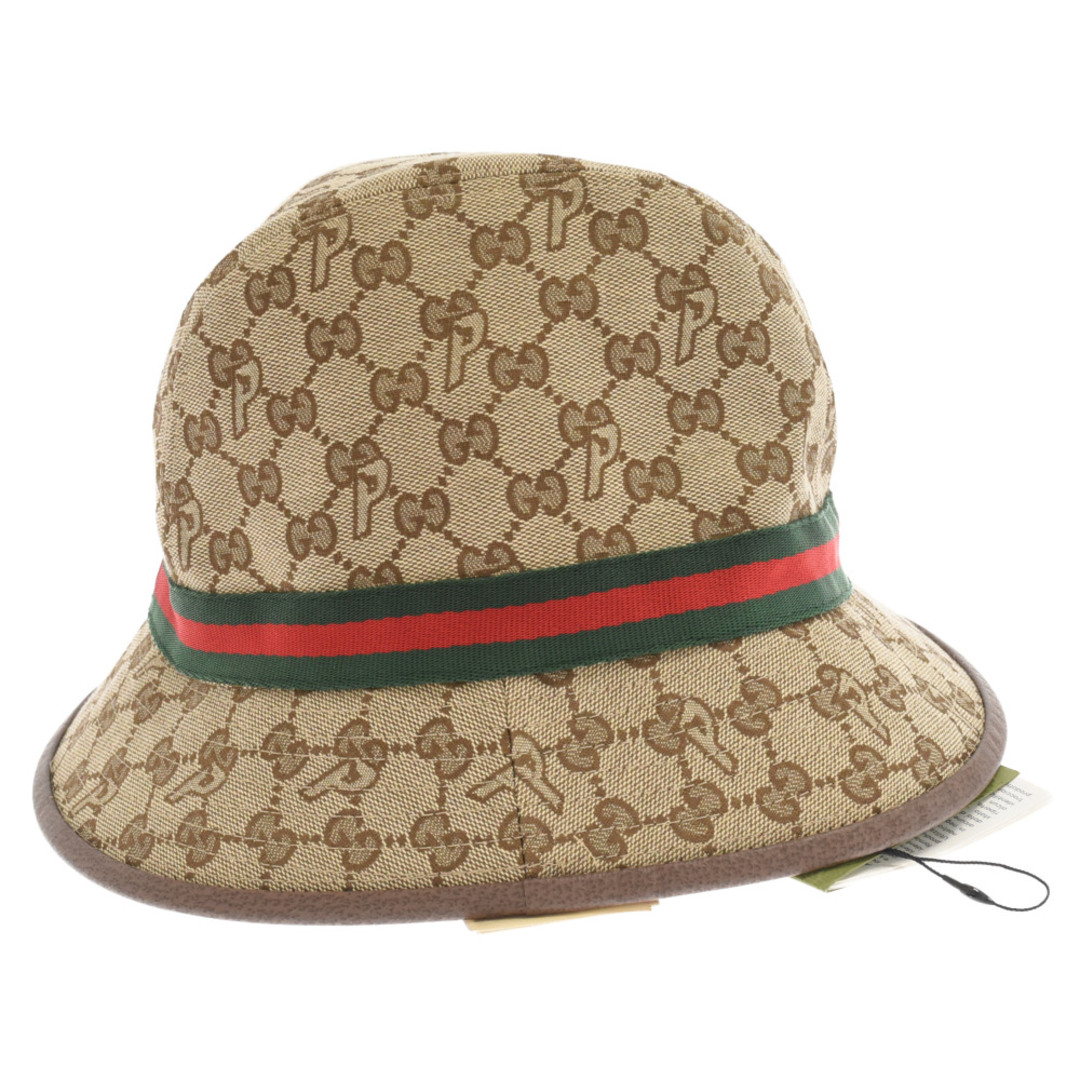 Gucci(グッチ)のGUCCI グッチ ×PALACE パレス GGキャンバス ロゴ ハット 帽子 726133 4HAUZ ベージュ メンズの帽子(ハット)の商品写真