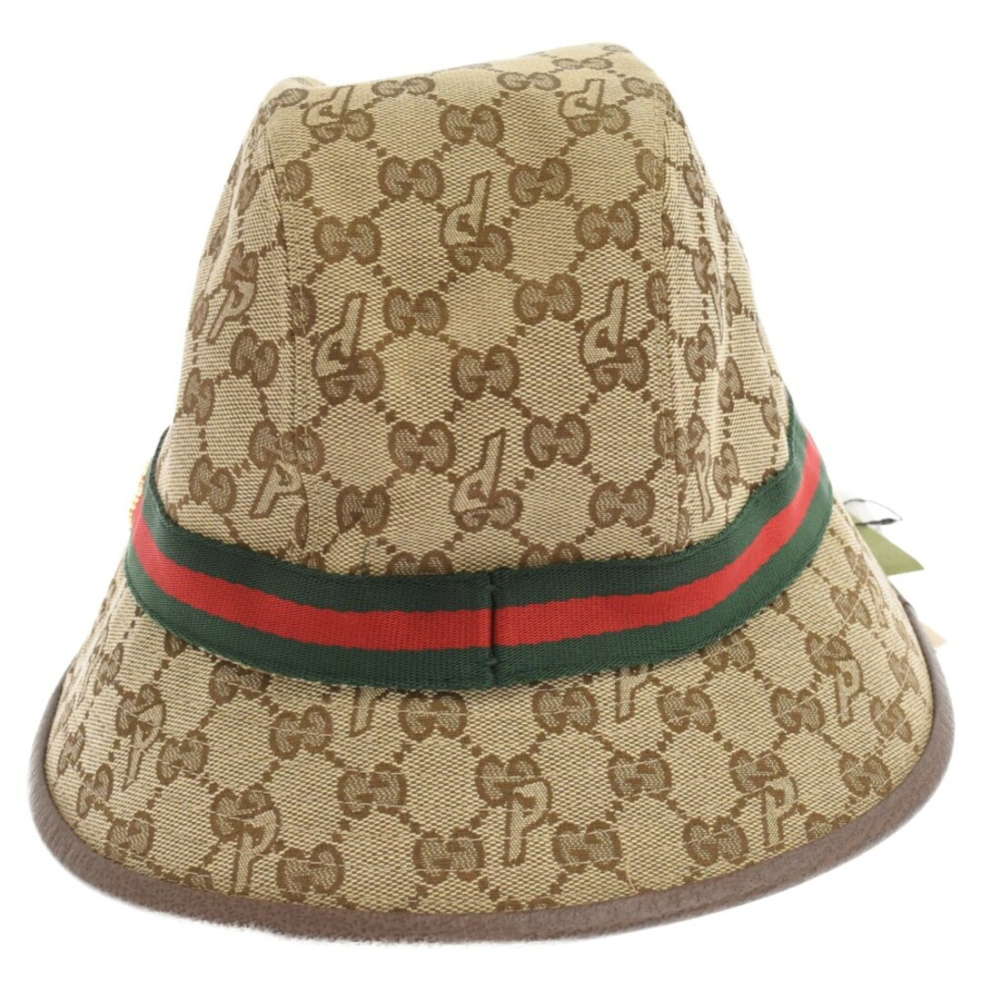 Gucci(グッチ)のGUCCI グッチ ×PALACE パレス GGキャンバス ロゴ ハット 帽子 726133 4HAUZ ベージュ メンズの帽子(ハット)の商品写真