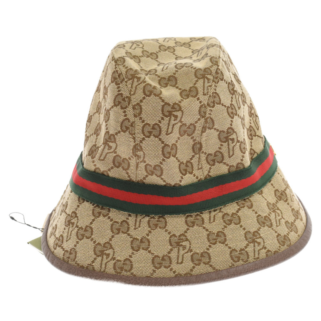 Gucci(グッチ)のGUCCI グッチ ×PALACE パレス GGキャンバス ロゴ ハット 帽子 726133 4HAUZ ベージュ メンズの帽子(ハット)の商品写真