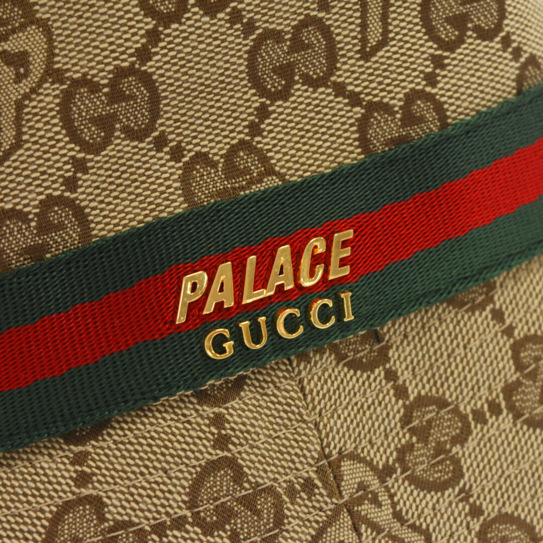 Gucci(グッチ)のGUCCI グッチ ×PALACE パレス GGキャンバス ロゴ ハット 帽子 726133 4HAUZ ベージュ メンズの帽子(ハット)の商品写真