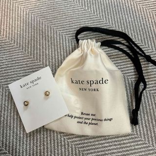 ケイトスペードニューヨーク(kate spade new york)の新品♡ ケイトスペード♤ ホワイトゴールドピアス　(ピアス)